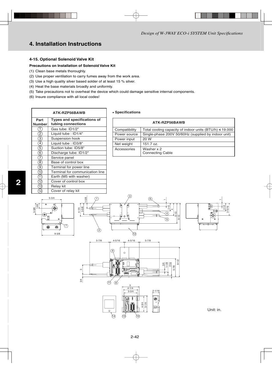 Installation instructions | Sanyo CHDZ09053 User Manual | Page 52 / 265