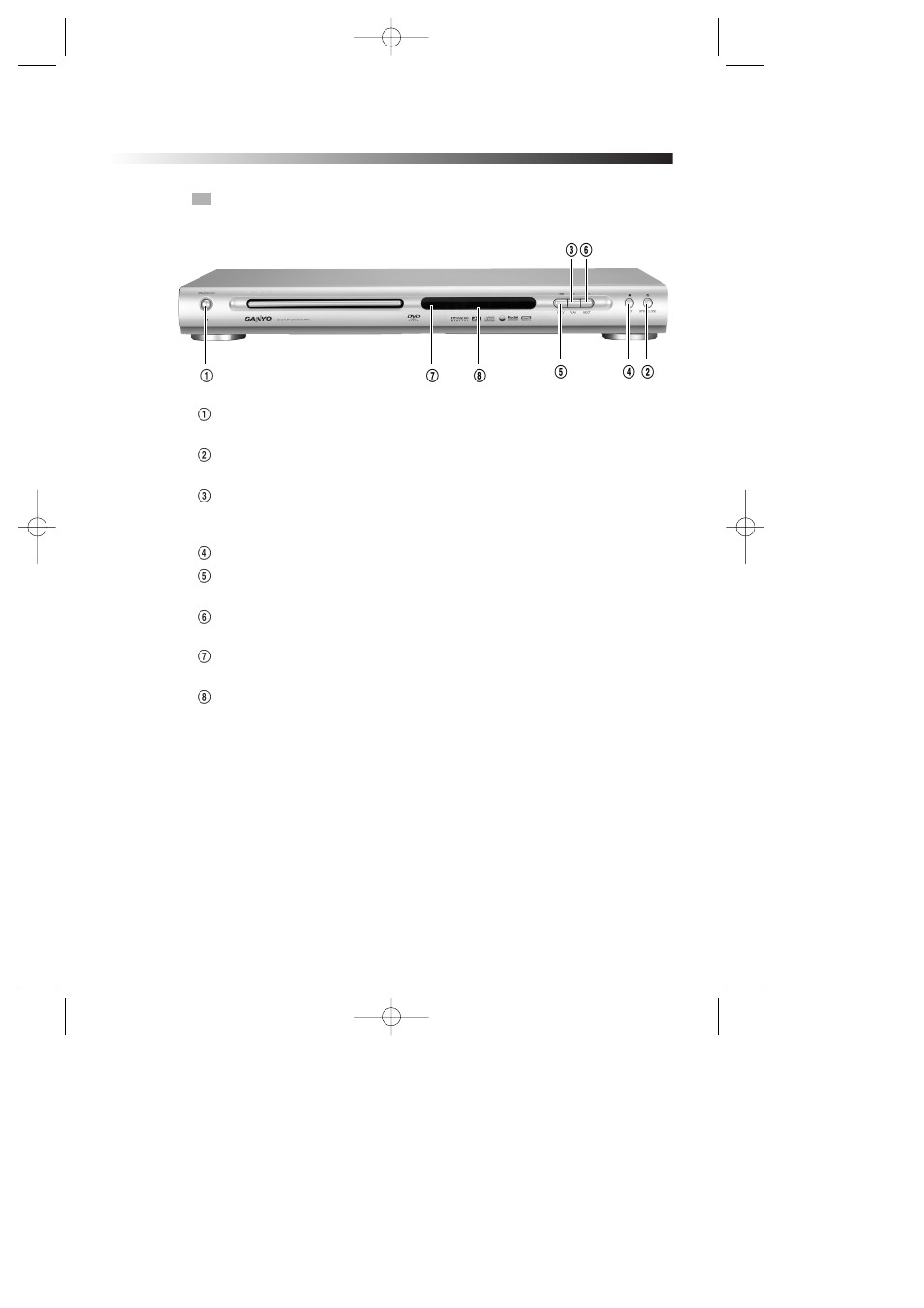 Preparations before operation | Sanyo DVD-DX405 User Manual | Page 11 / 41