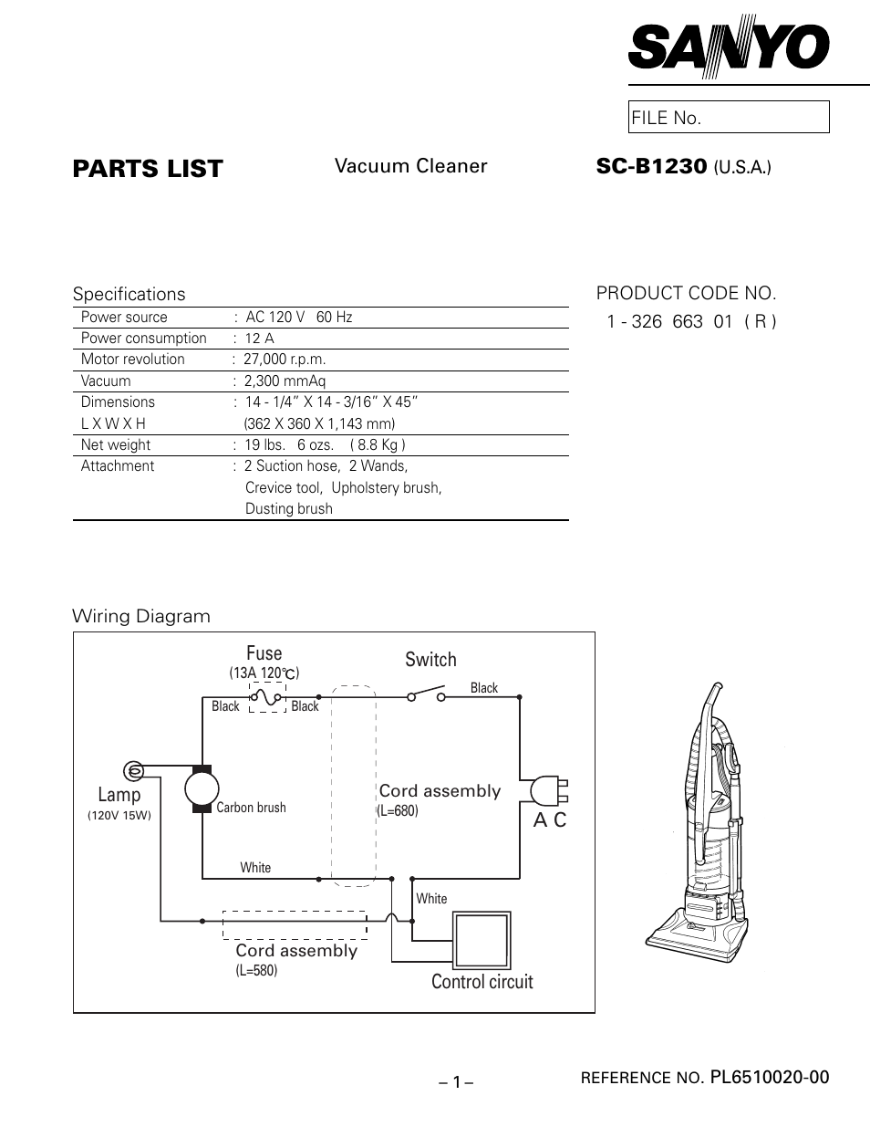 Sanyo SC-B1230 User Manual | 4 pages