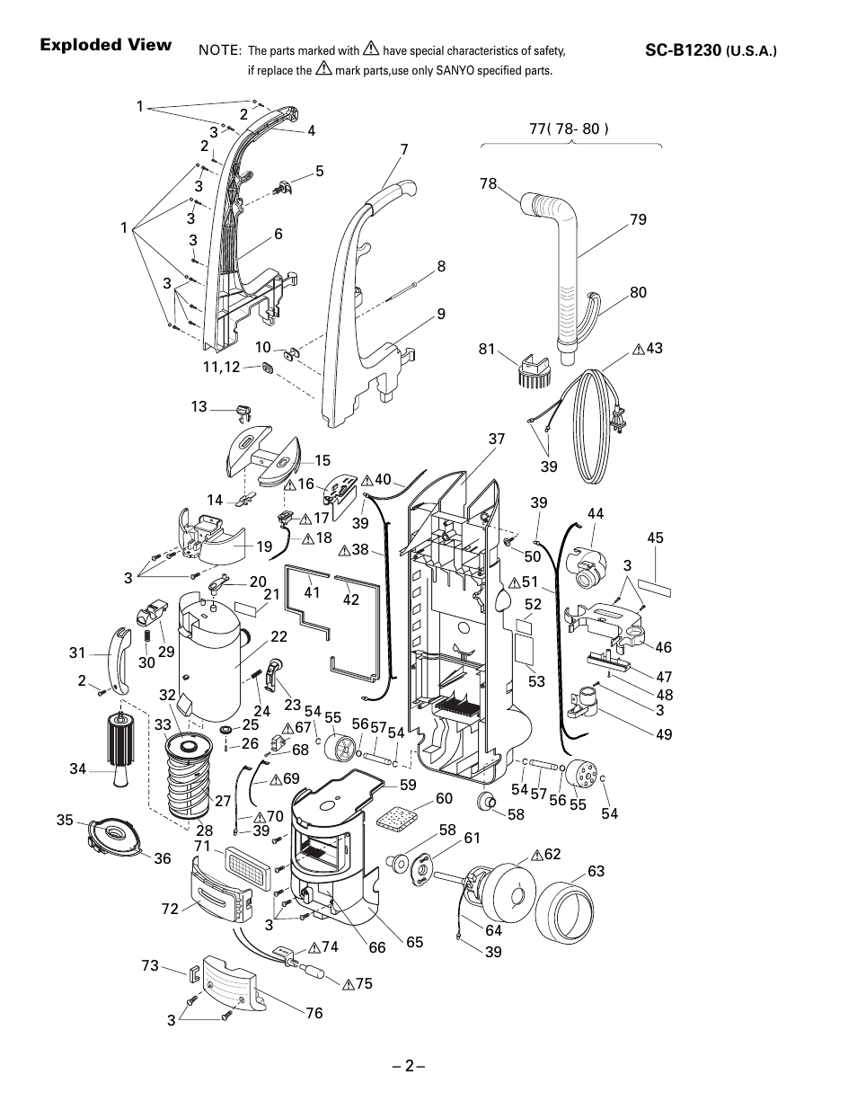 Sanyo SC-B1230 User Manual | Page 2 / 4