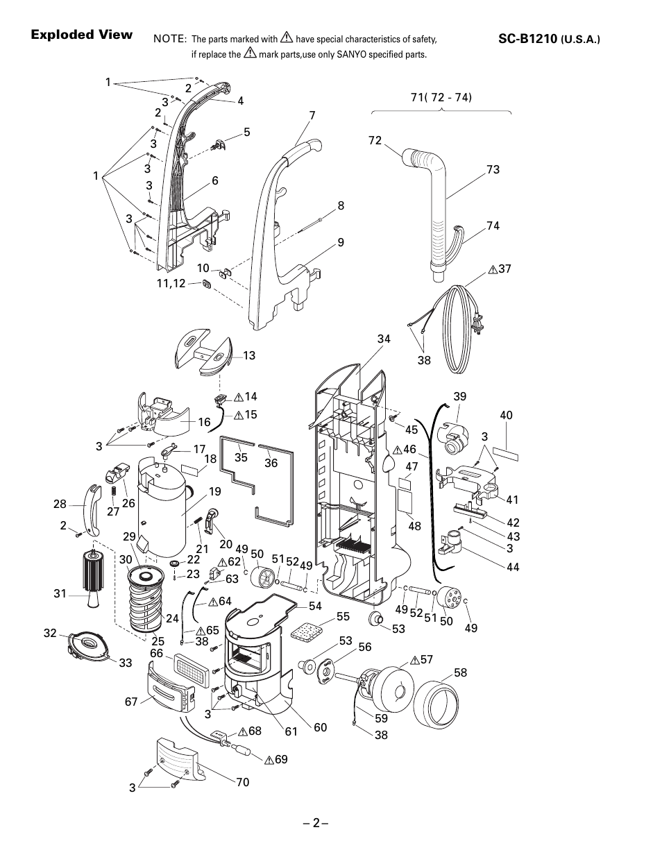 Sanyo SC-B1210 User Manual | Page 2 / 4