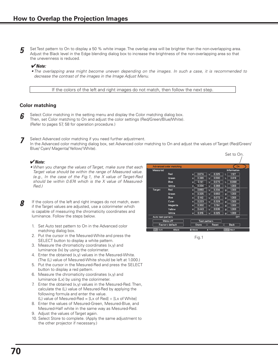How to overlap the projection images | Sanyo PLC HF10000L User Manual | Page 70 / 99