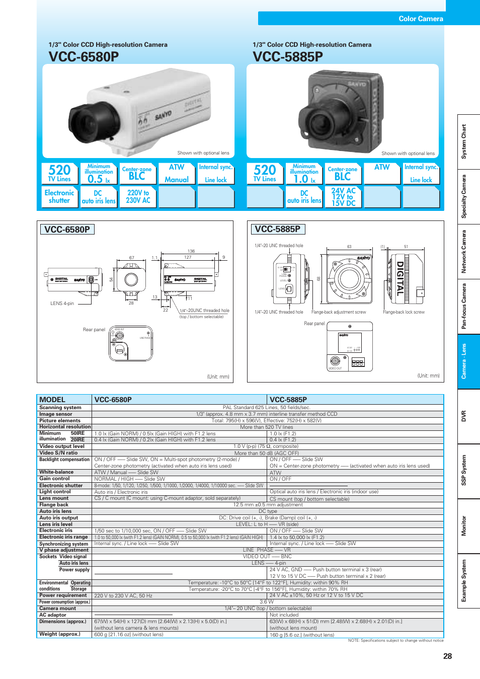 Vcc-6580p, Vcc-5885p | Sanyo VDC-DPN9585P User Manual | Page 29 / 70