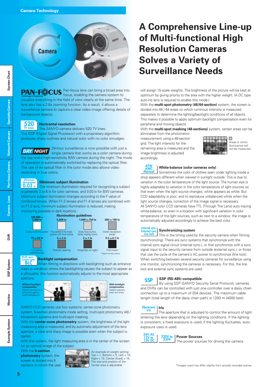 Camera, Camera technology | Sanyo VDC-DPN9585P User Manual | Page 6 / 70