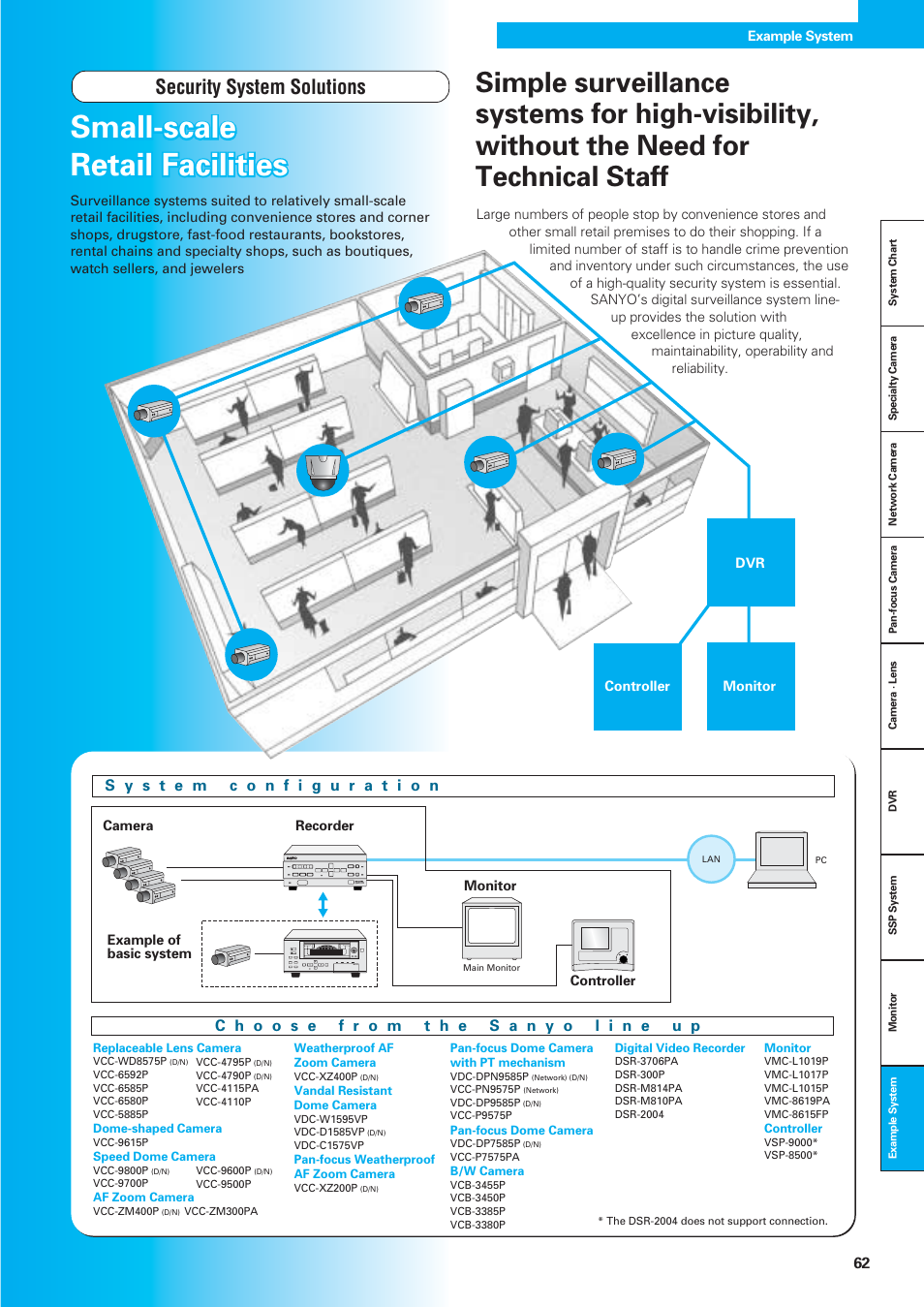 Small-scale small-scale retail facilities, Small-scale retail facilities, Security system solutions | Sanyo VDC-DPN9585P User Manual | Page 63 / 70