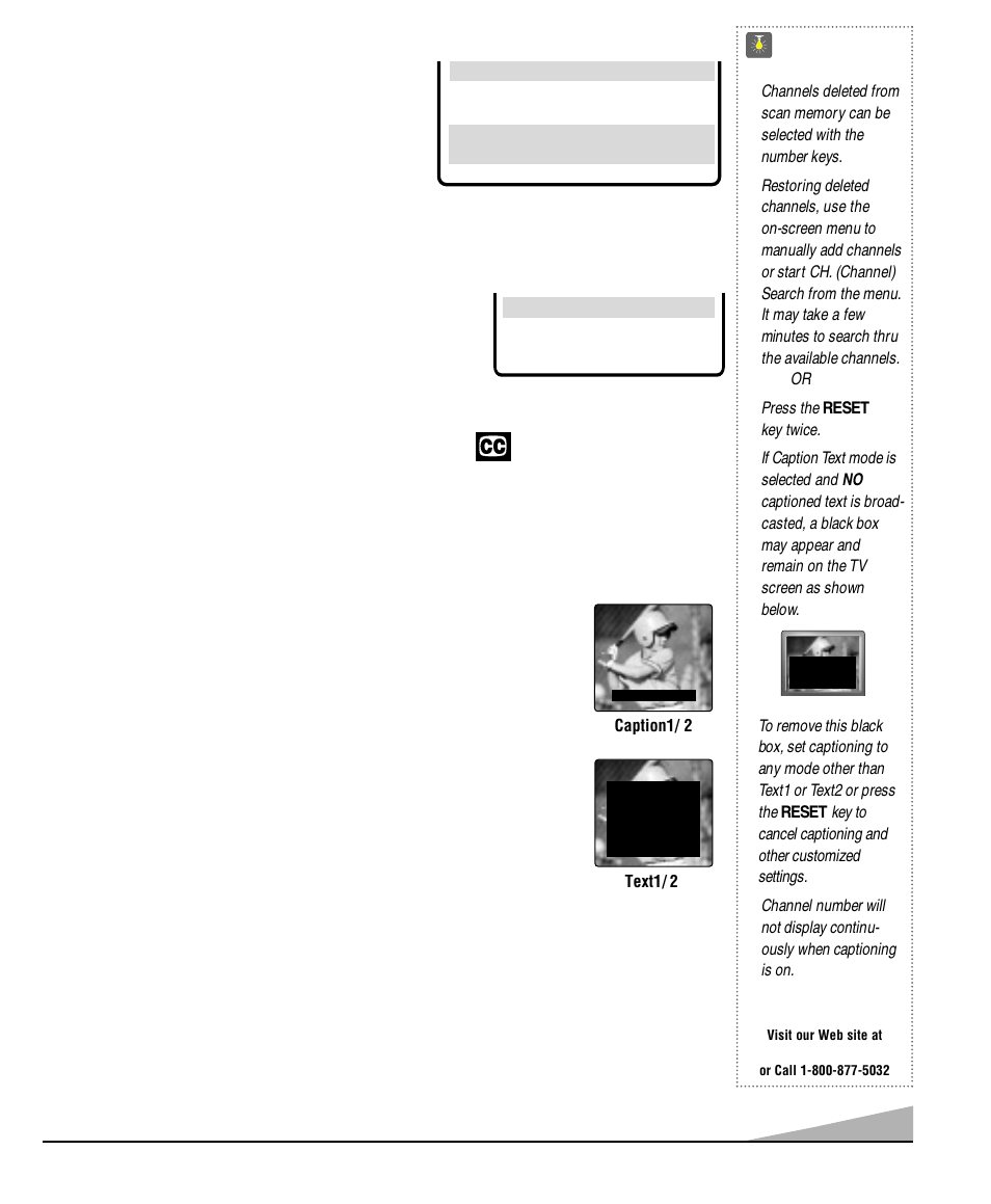Closed-captioning, 13 quicktips, Aspect ratio | Set ting captions, Need help, Press the | Sanyo DS27830 User Manual | Page 13 / 64