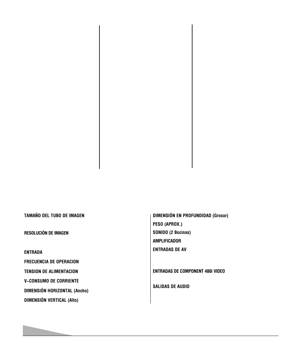 Características, Especificaciones | Sanyo DS27830 User Manual | Page 24 / 64