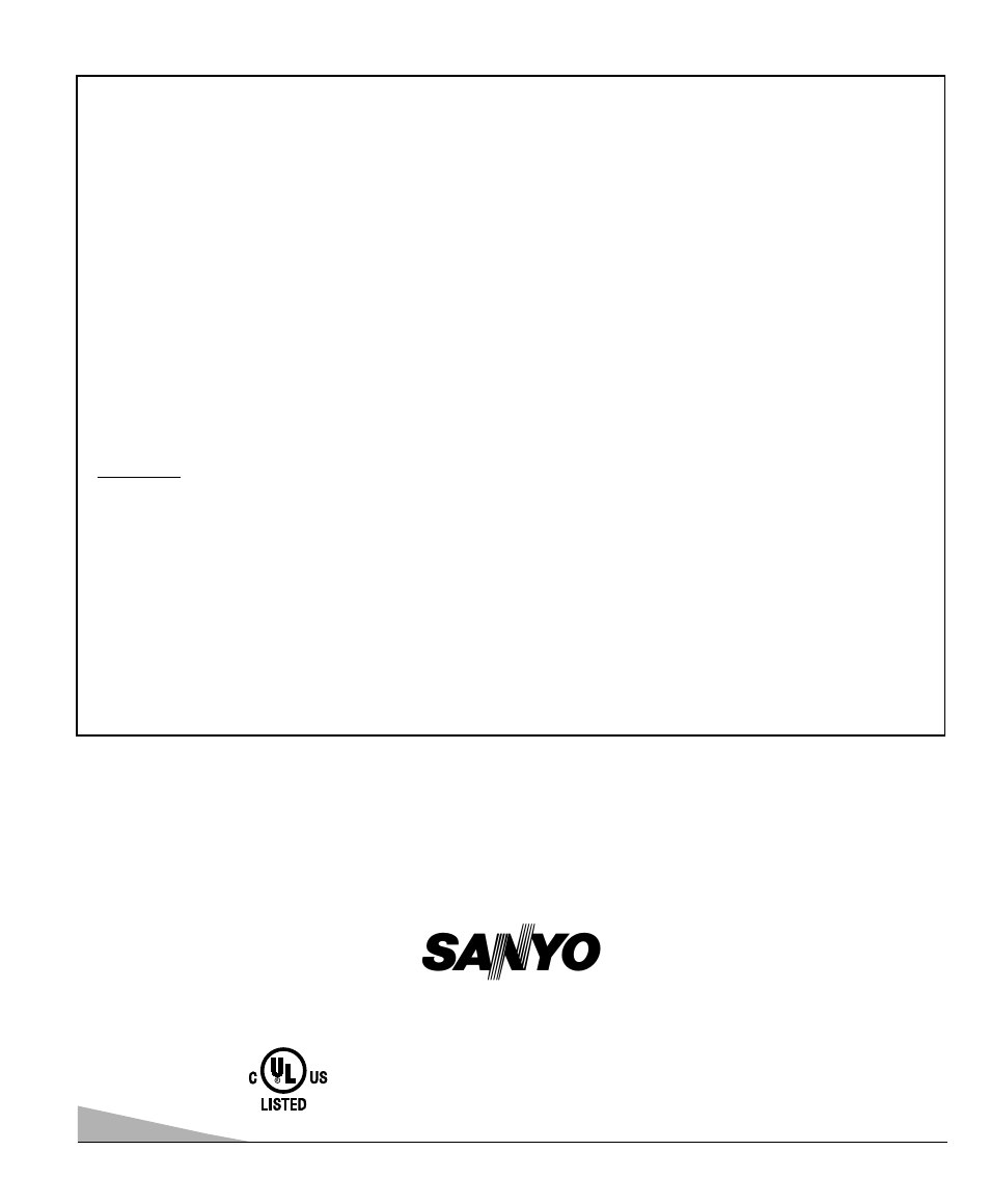 Garantía, estados unidos y canadá | Sanyo DS27830 User Manual | Page 42 / 64