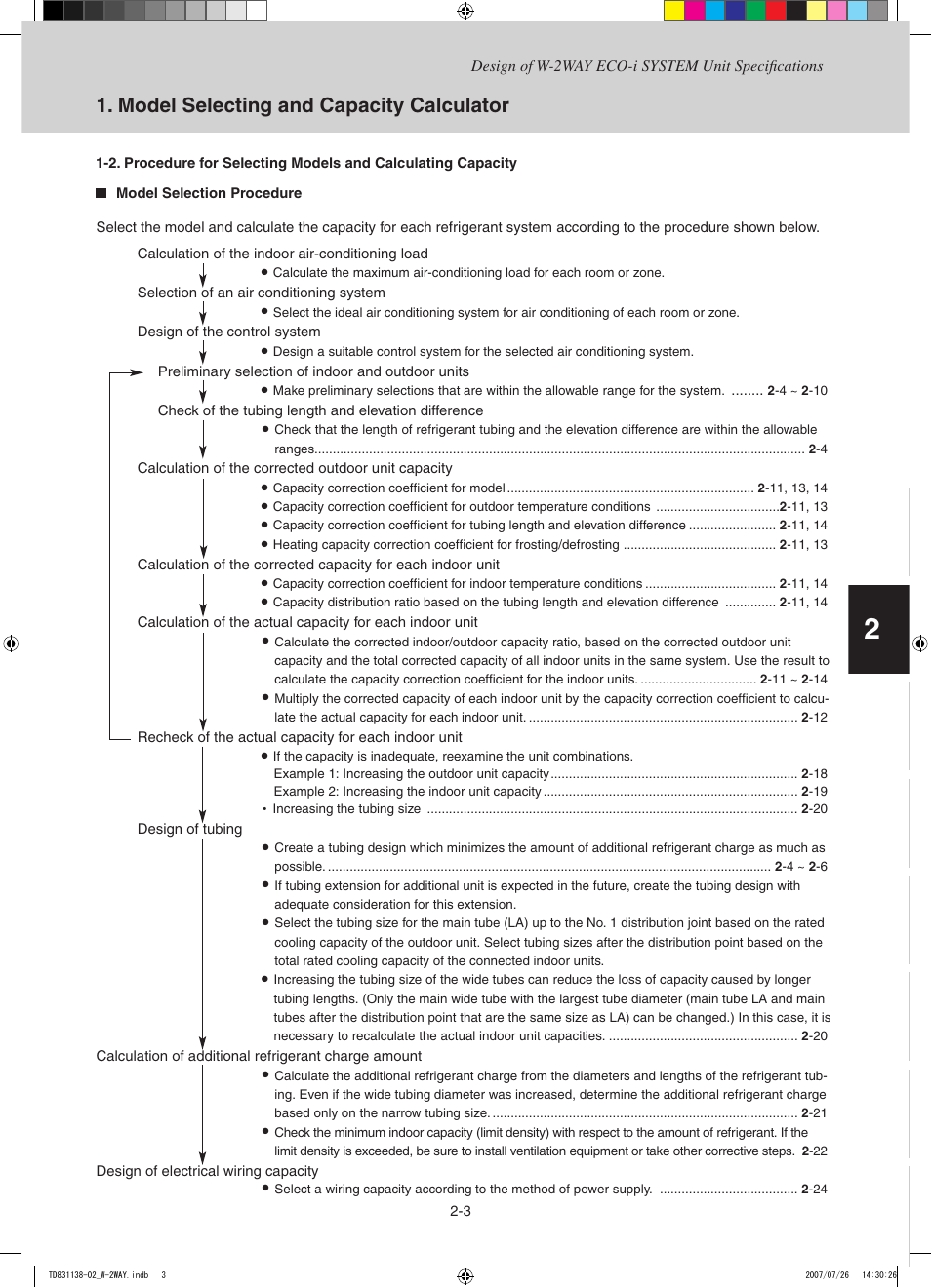 Model selecting and capacity calculator | Sanyo DHX4852 User Manual | Page 13 / 243