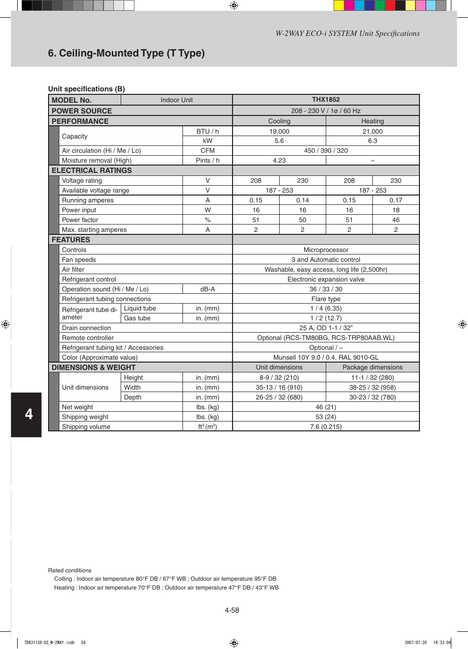 Ceiling-mounted type (t type) | Sanyo DHX4852 User Manual | Page 172 / 243