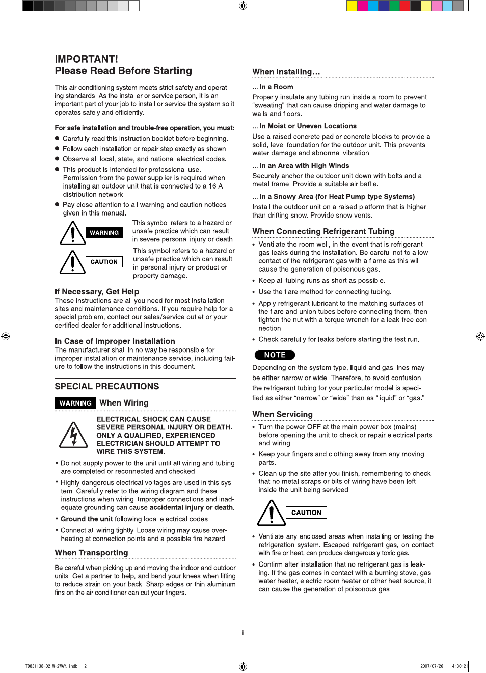 Important | Sanyo DHX4852 User Manual | Page 2 / 243