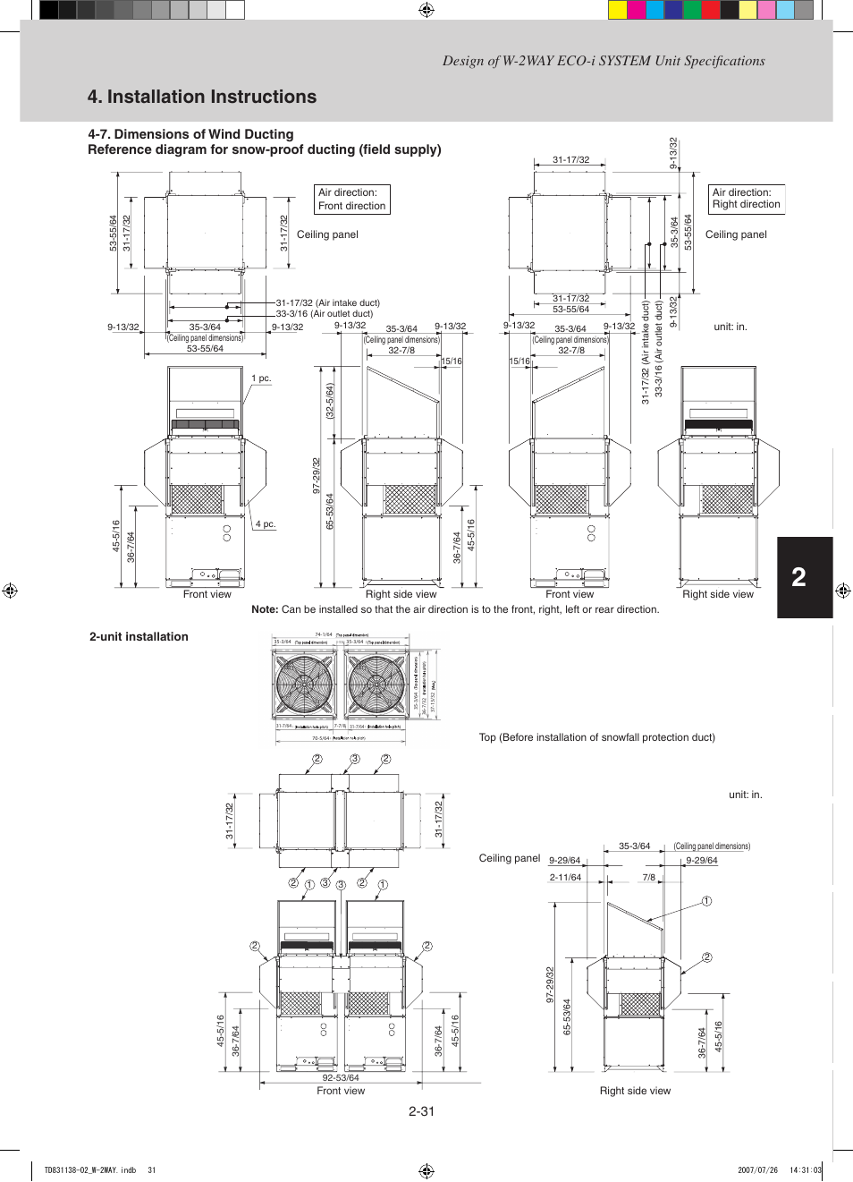 Td831138-02_4k, Installation instructions 2/3, Installation instructions | Sanyo DHX4852 User Manual | Page 41 / 243