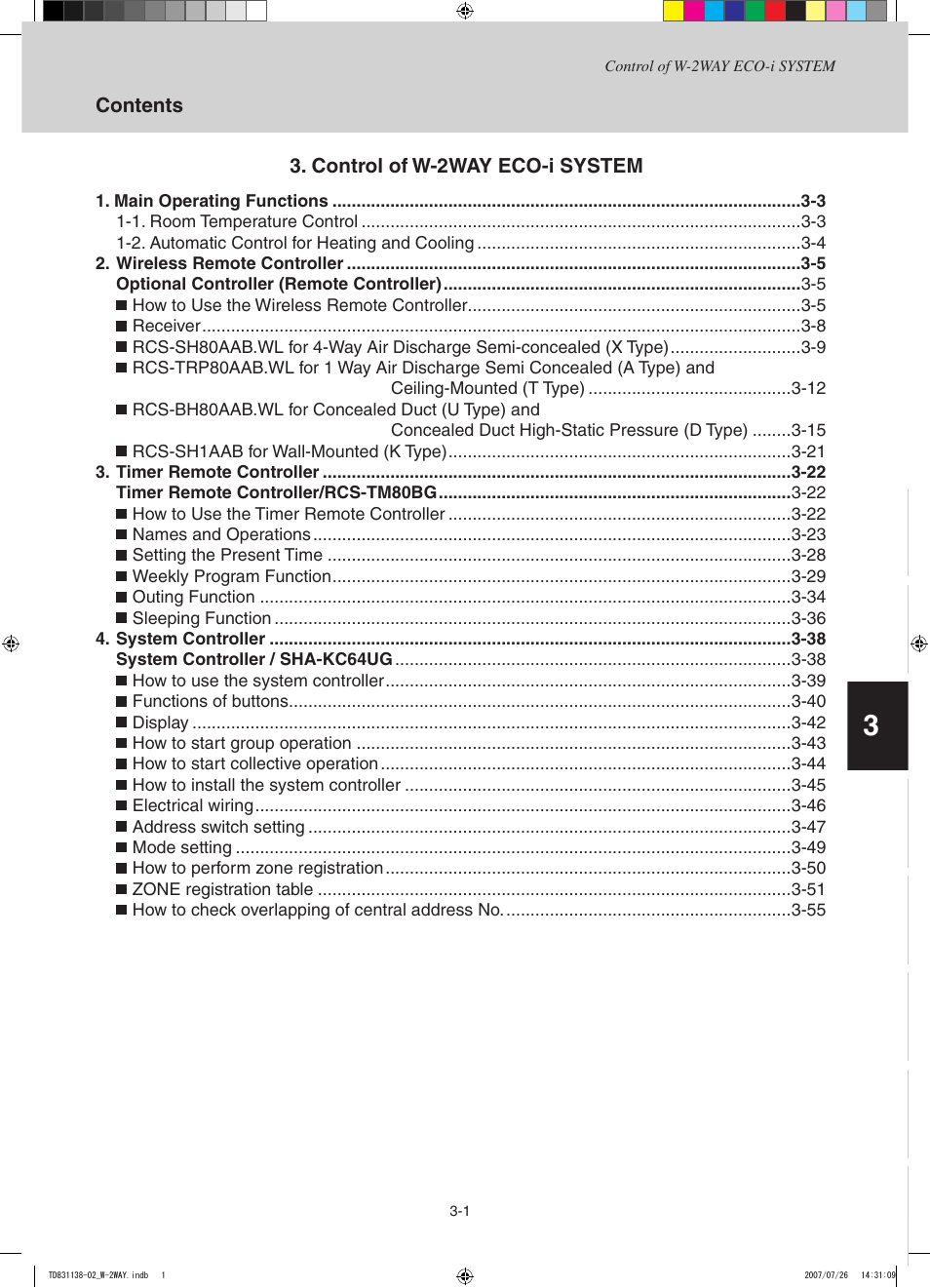 Td831138-02_6k, Control of w-2way eco-i system | Sanyo DHX4852 User Manual | Page 49 / 243