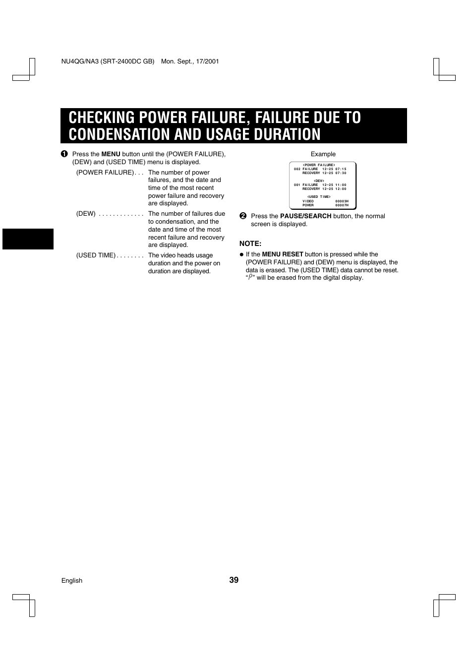 Sanyo SRT-2400DC User Manual | Page 40 / 50