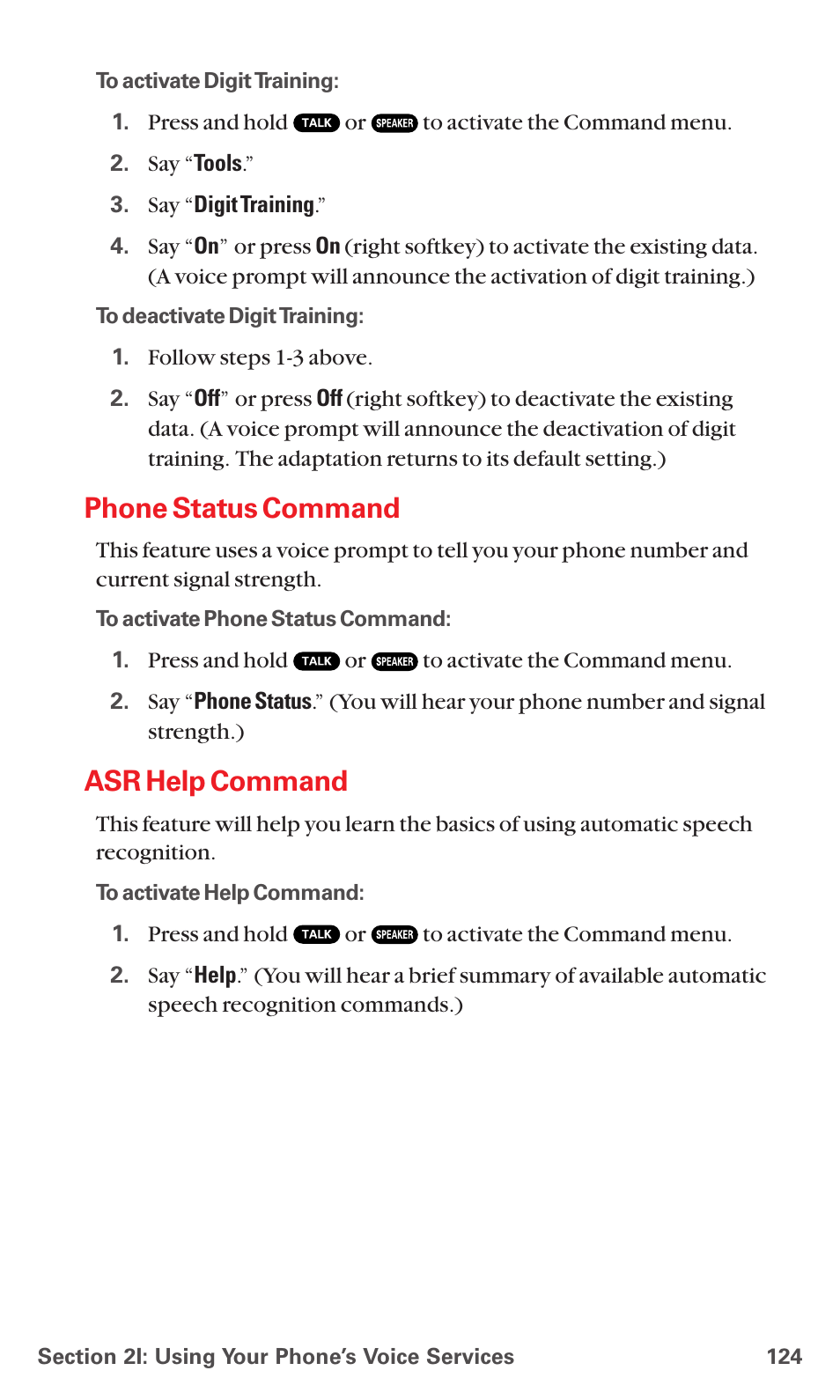 Phone status command, Asr help command | Sanyo MM-5600 User Manual | Page 138 / 330