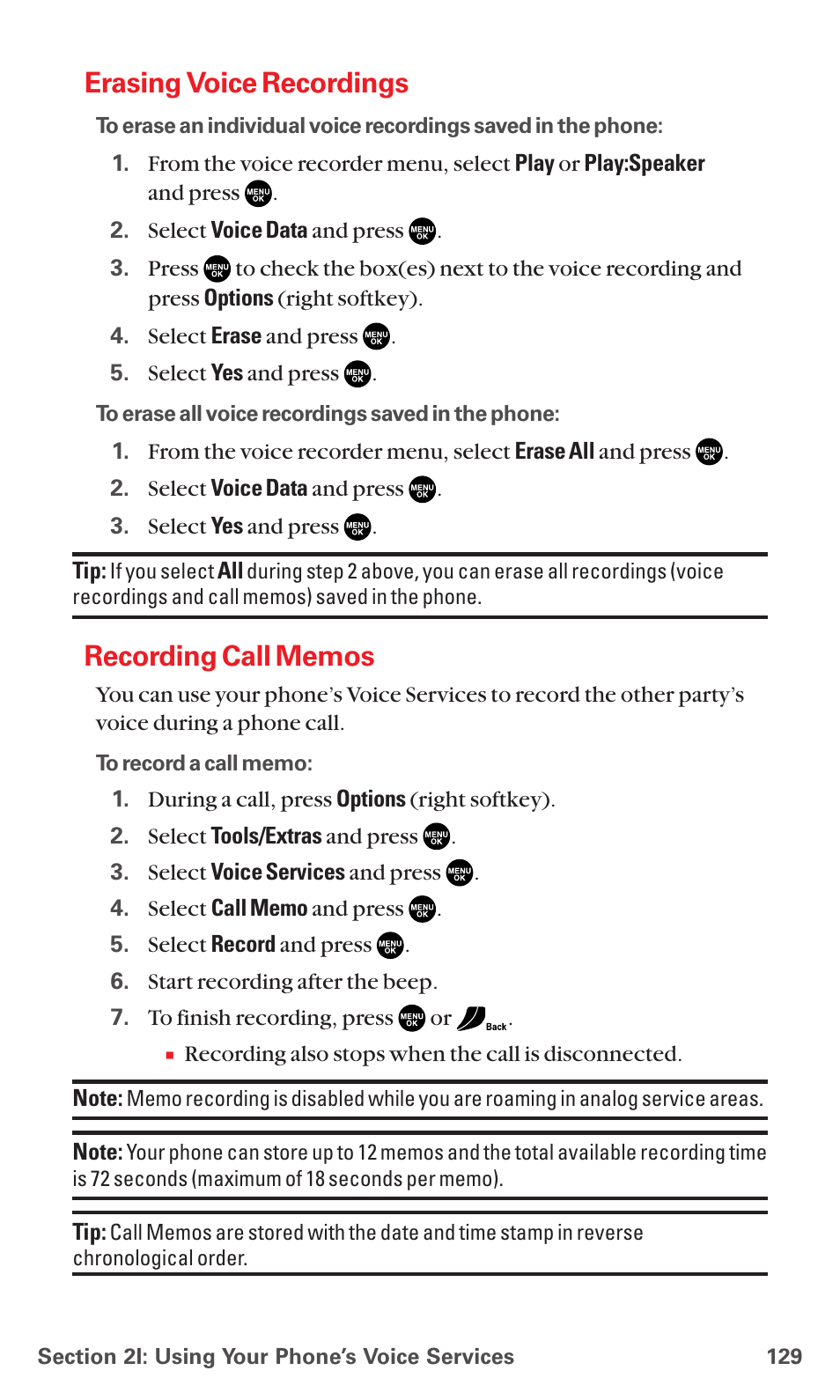Erasing voice recordings, Recording call memos | Sanyo MM-5600 User Manual | Page 143 / 330