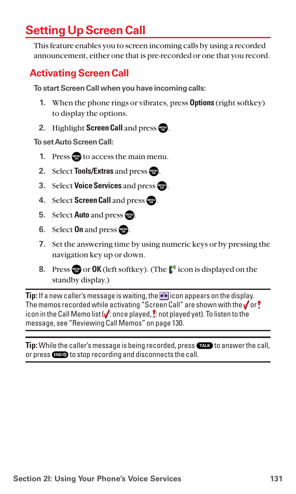 Setting up screen call, Activating screen call | Sanyo MM-5600 User Manual | Page 145 / 330