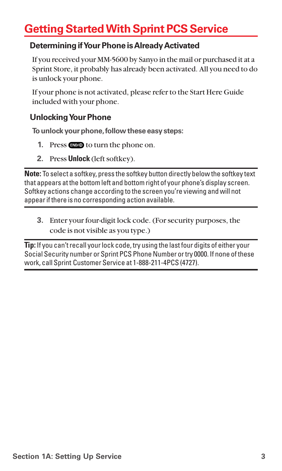 Getting started with sprint pcs service | Sanyo MM-5600 User Manual | Page 17 / 330
