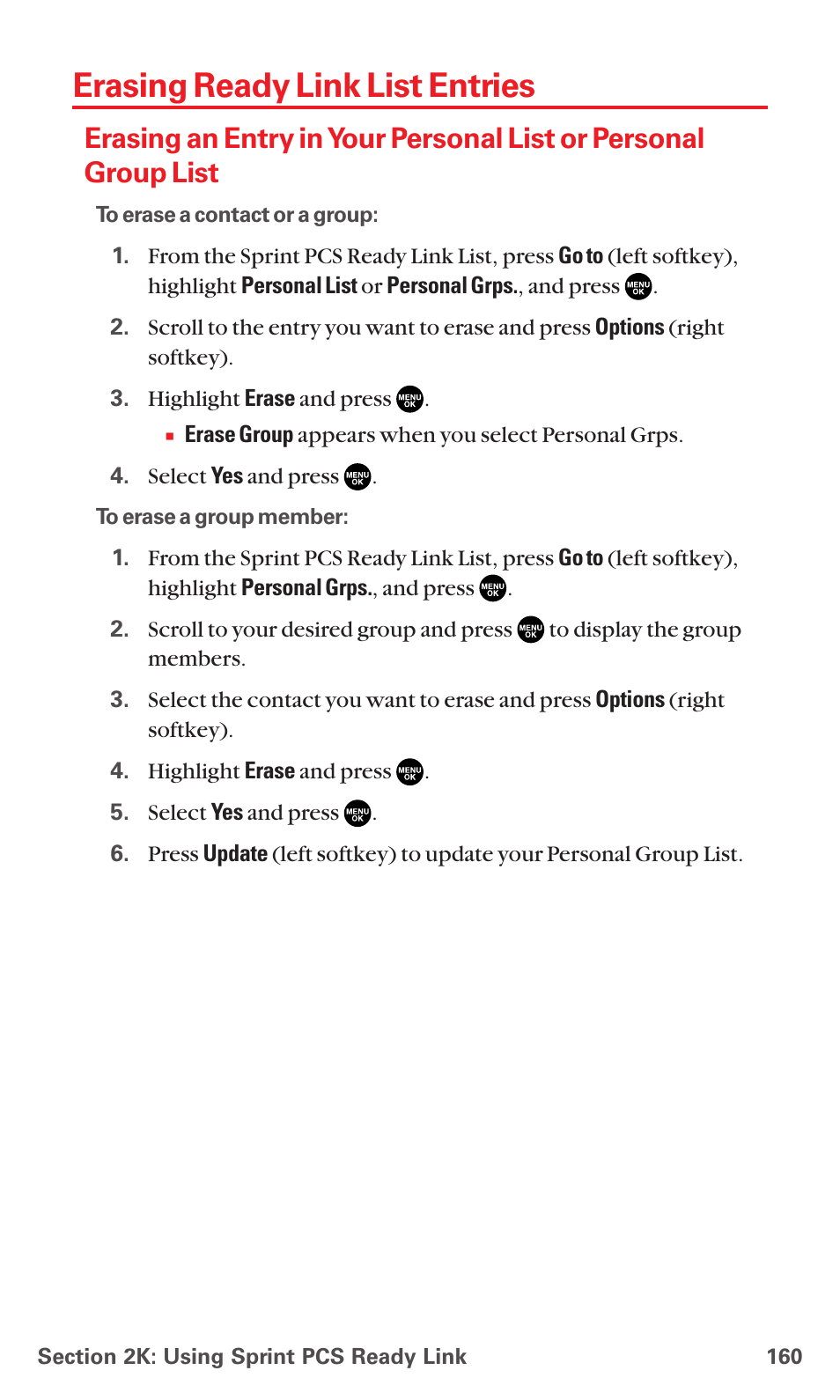 Erasing ready link list entries | Sanyo MM-5600 User Manual | Page 174 / 330