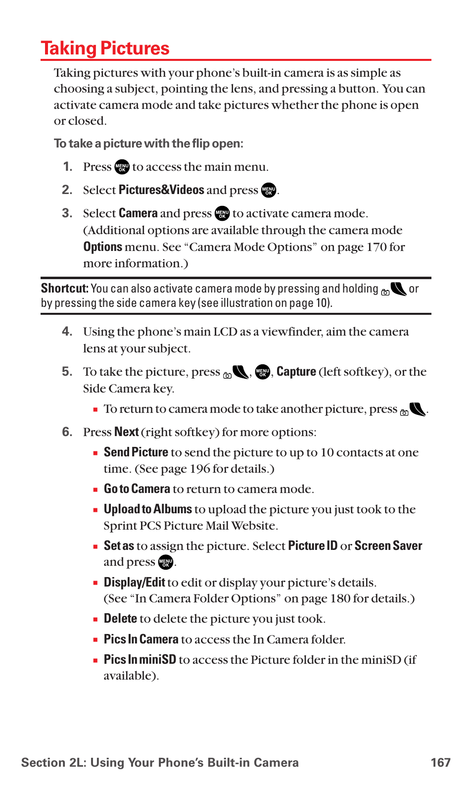 Taking pictures | Sanyo MM-5600 User Manual | Page 181 / 330