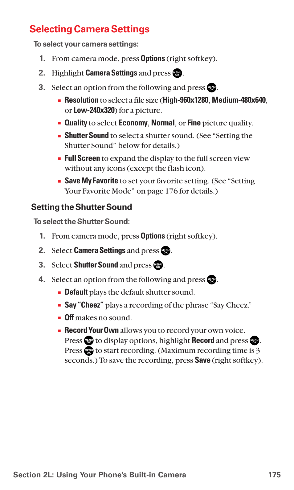 Selecting camera settings | Sanyo MM-5600 User Manual | Page 189 / 330
