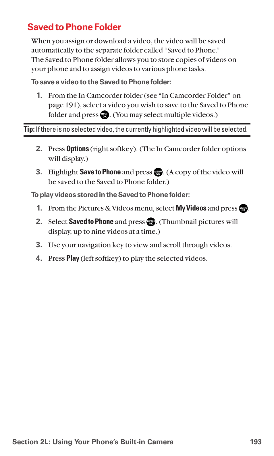 Saved to phone folder | Sanyo MM-5600 User Manual | Page 207 / 330