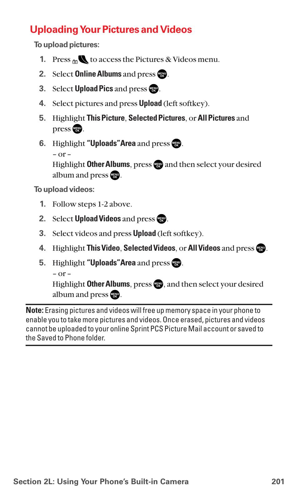 Uploading your pictures and videos | Sanyo MM-5600 User Manual | Page 215 / 330