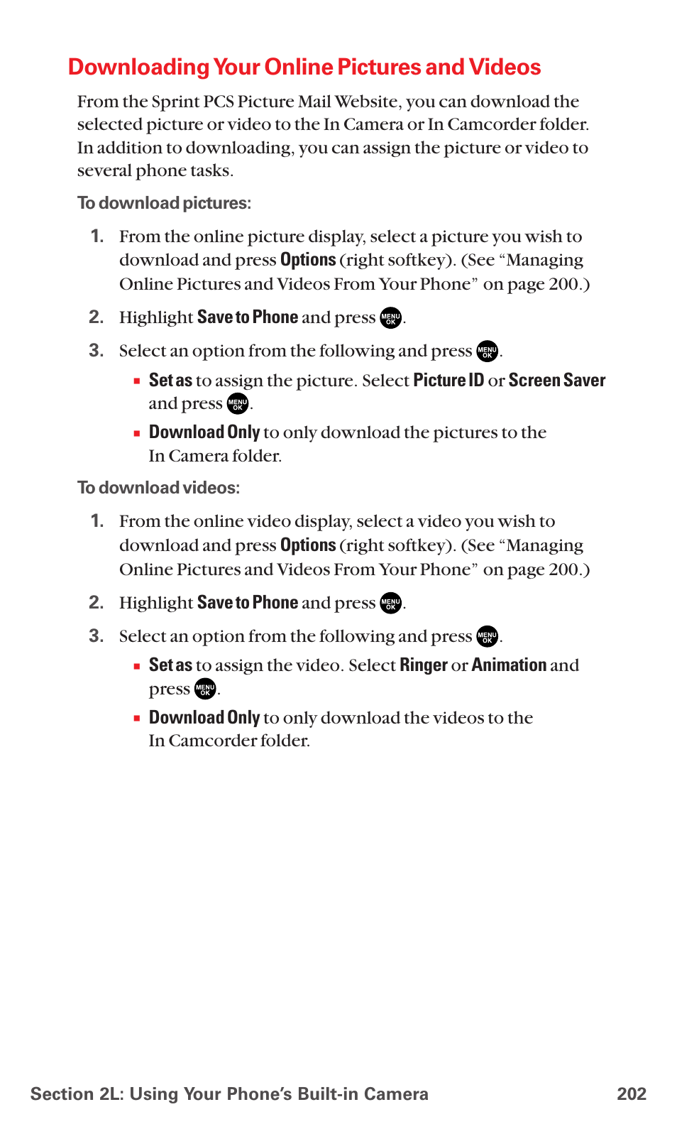 Downloading your online pictures and videos | Sanyo MM-5600 User Manual | Page 216 / 330