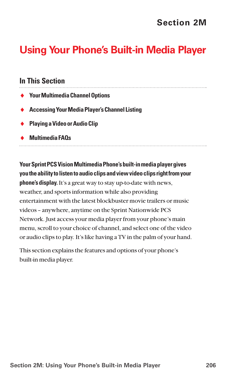 2m.using your phone’s built-in media player, Using your phone’s built-in media player | Sanyo MM-5600 User Manual | Page 220 / 330