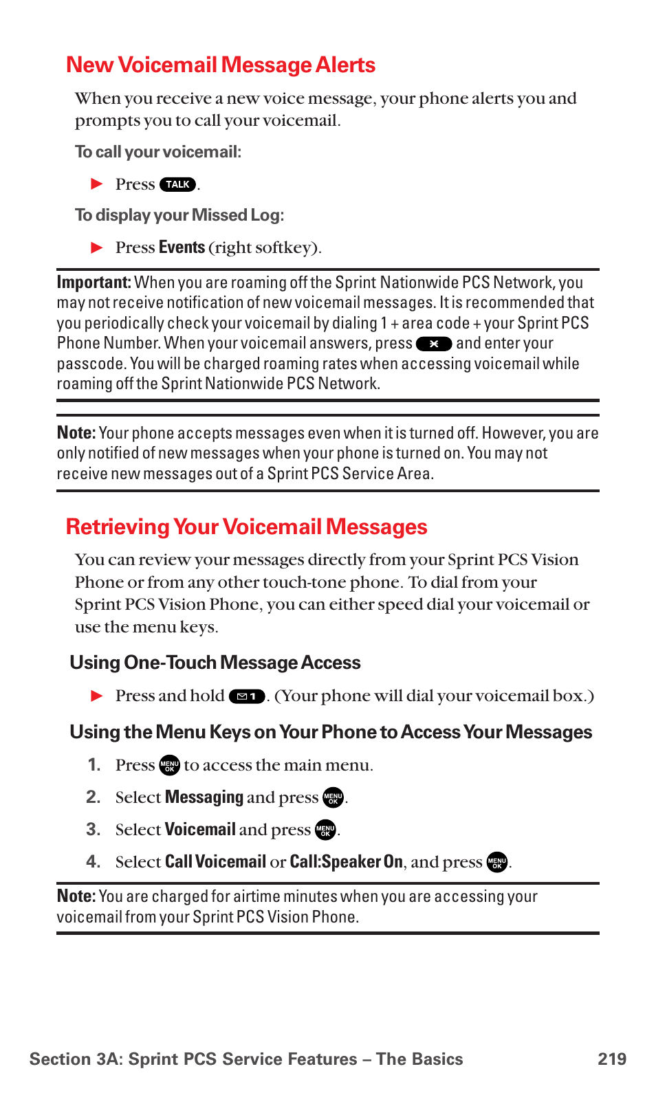 New voicemail message alerts, Retrieving your voicemail messages | Sanyo MM-5600 User Manual | Page 233 / 330