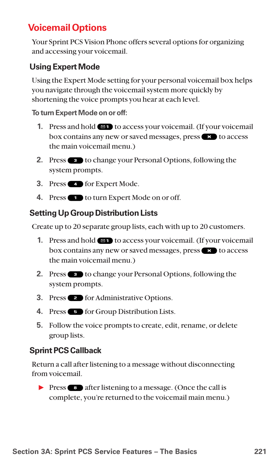 Voicemail options | Sanyo MM-5600 User Manual | Page 235 / 330