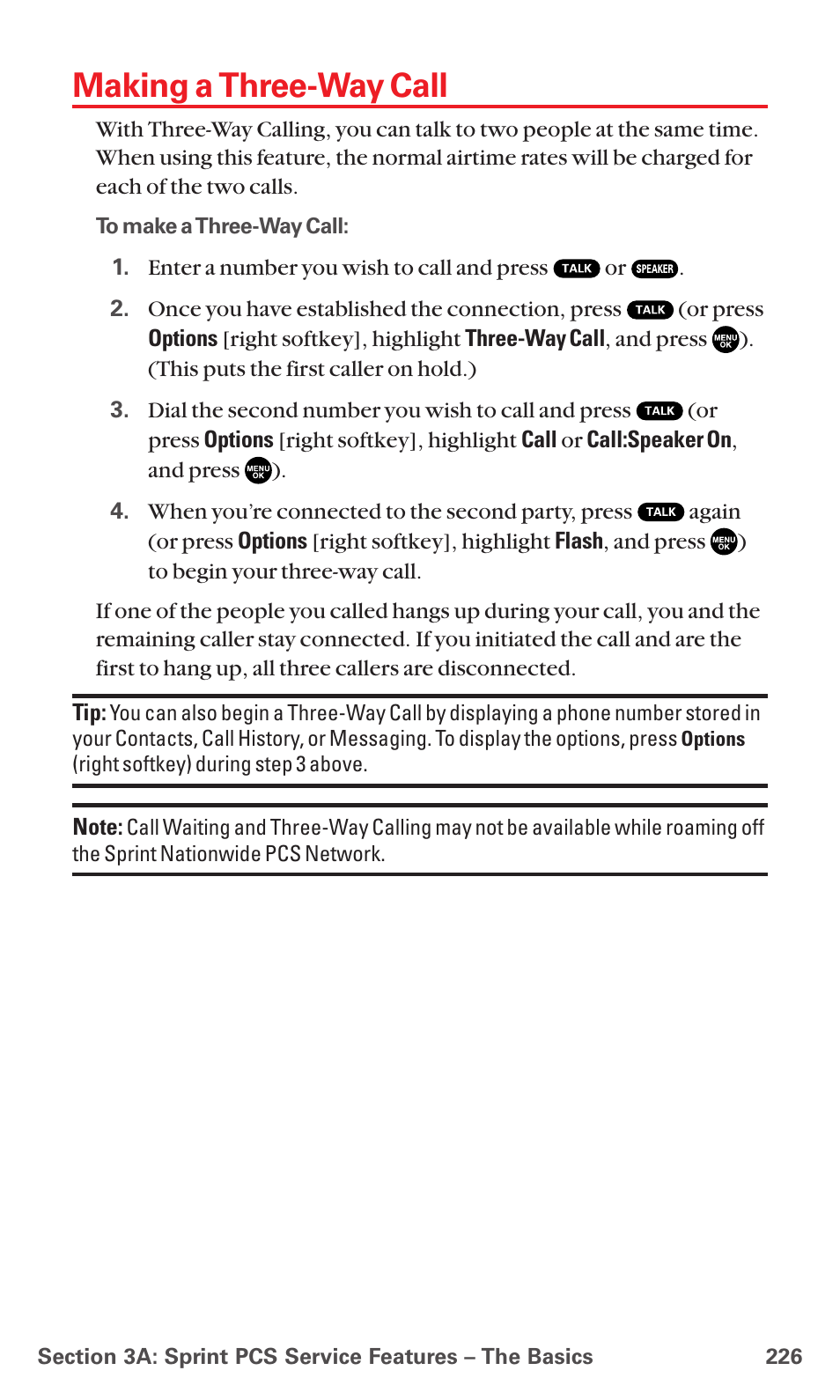 Making a three-way call | Sanyo MM-5600 User Manual | Page 240 / 330