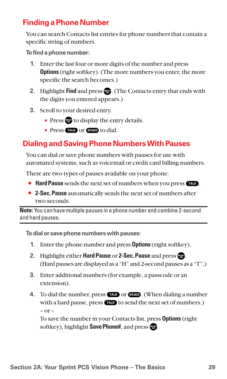 Finding a phone number, Dialing and saving phone numbers with pauses | Sanyo MM-5600 User Manual | Page 43 / 330
