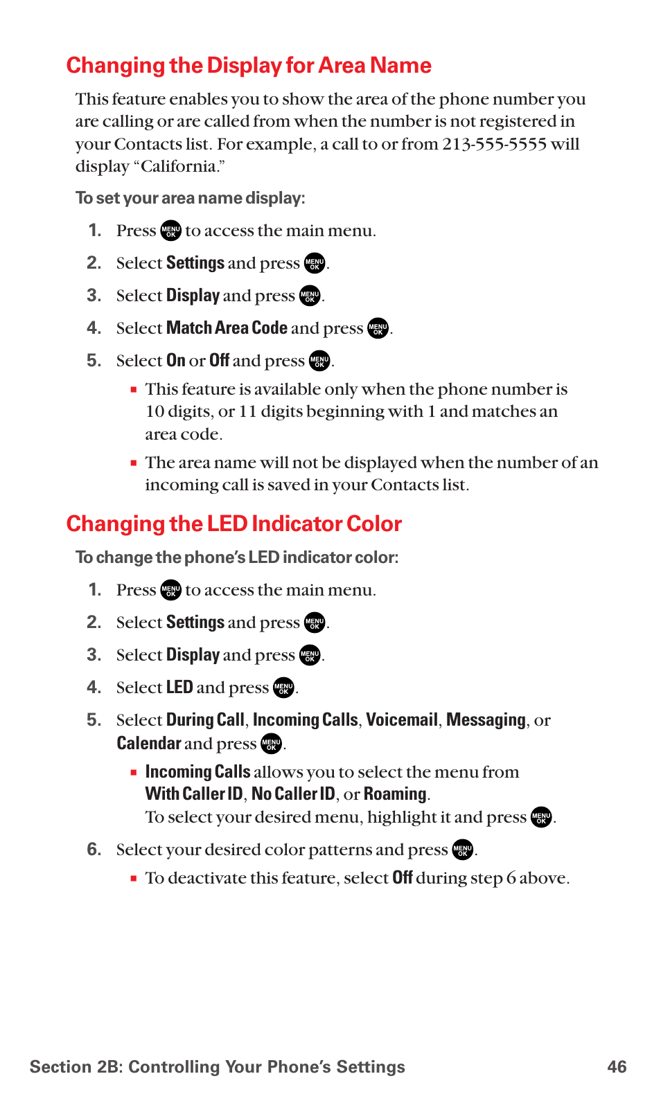 Changing the display for area name, Changing the led indicator color | Sanyo MM-5600 User Manual | Page 60 / 330