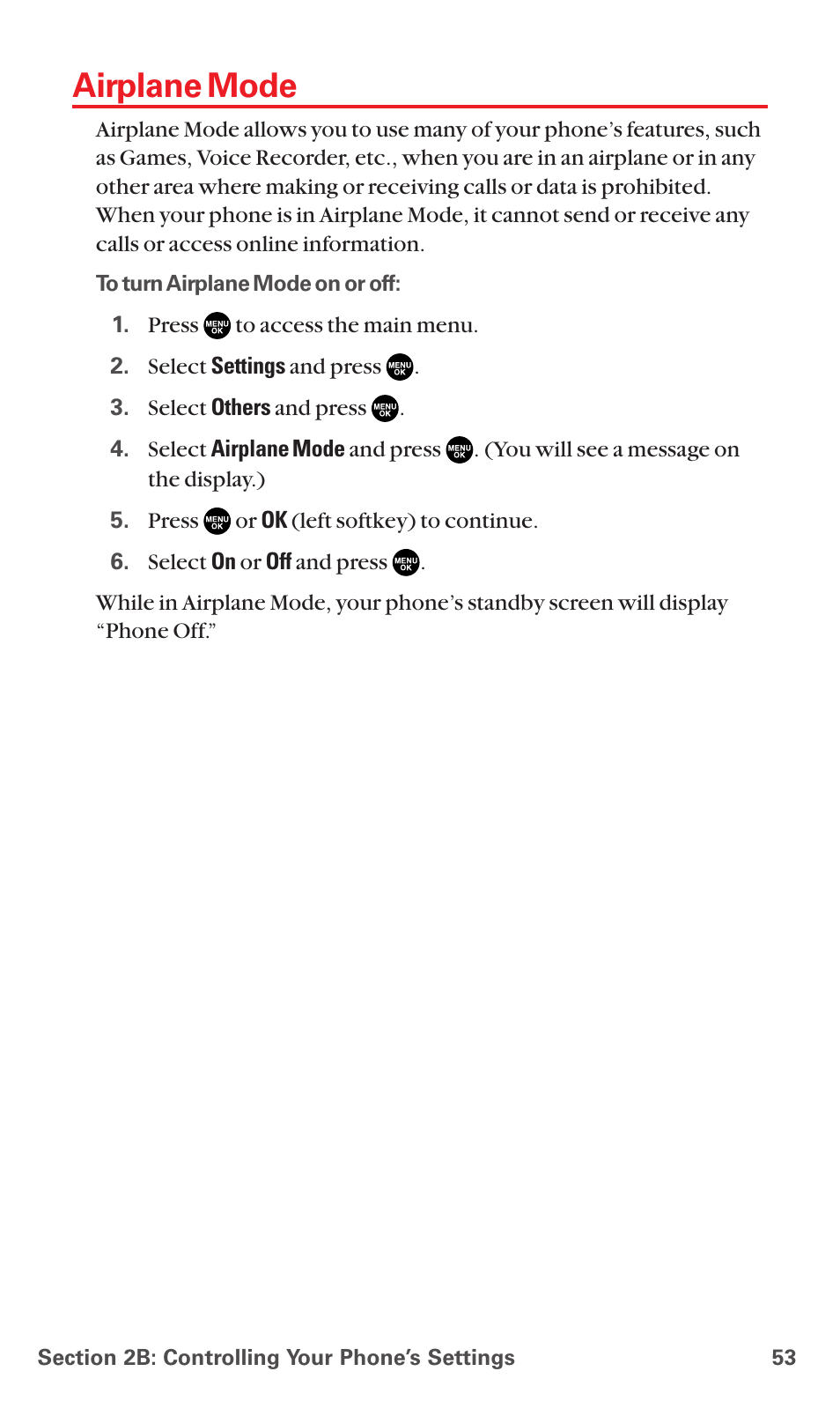 Airplane mode | Sanyo MM-5600 User Manual | Page 67 / 330