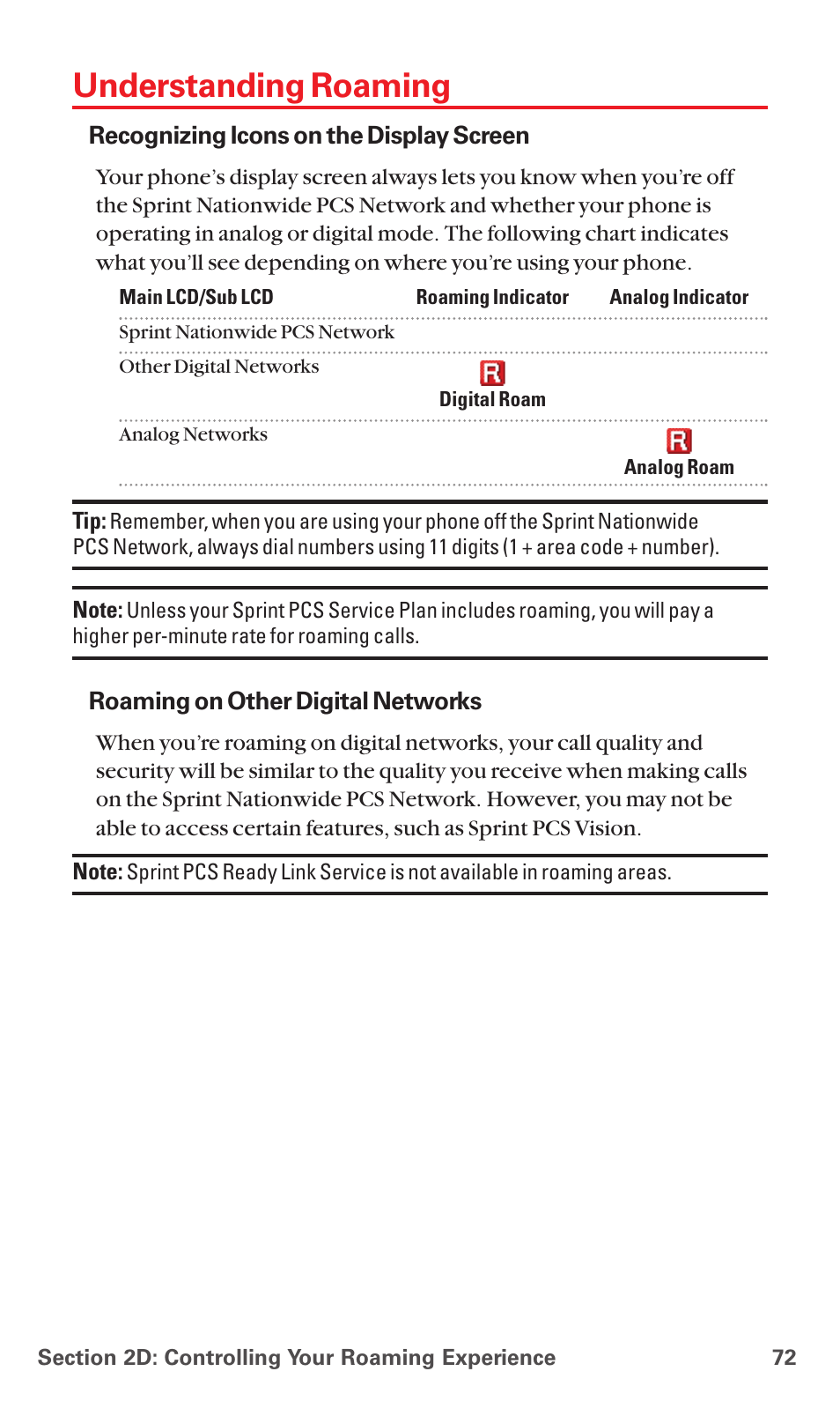Understanding roaming | Sanyo MM-5600 User Manual | Page 86 / 330