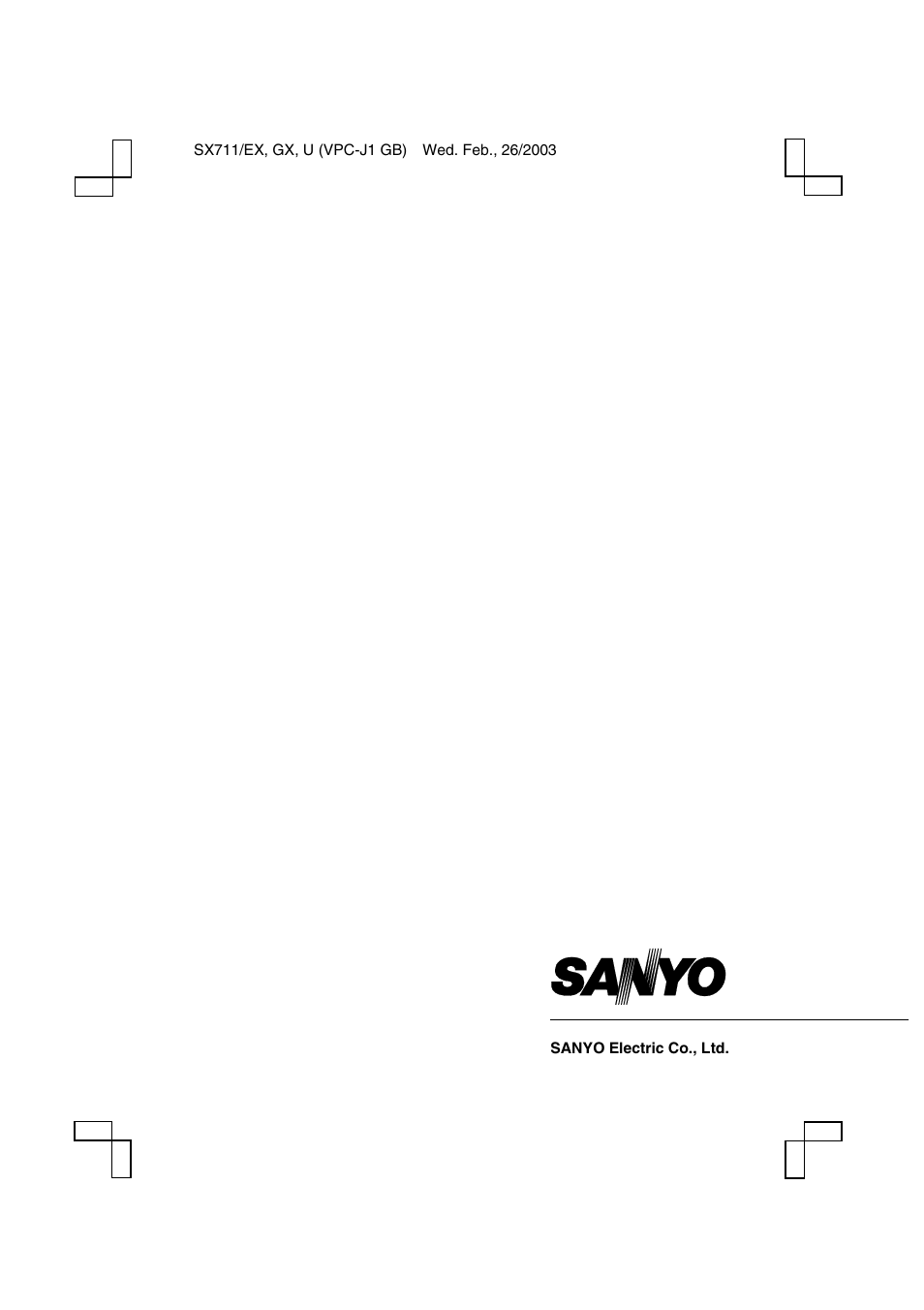 Sanyo Xacti VPC-J1EX User Manual | Page 202 / 202