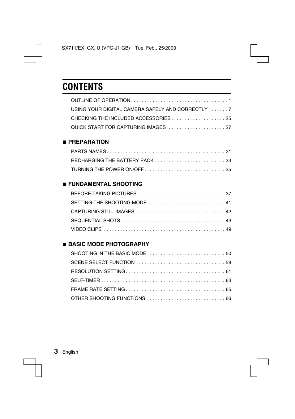 Sanyo Xacti VPC-J1EX User Manual | Page 6 / 202