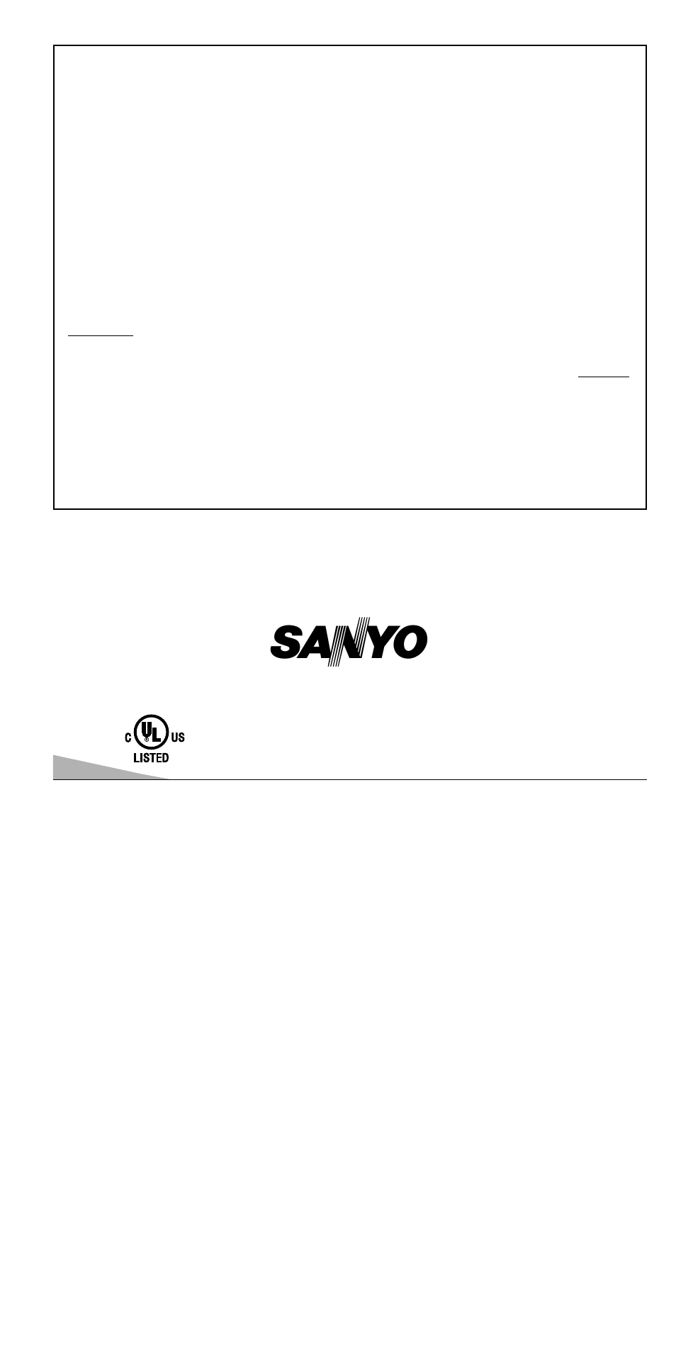 United states and canada warranty | Sanyo DS13390 User Manual | Page 14 / 44