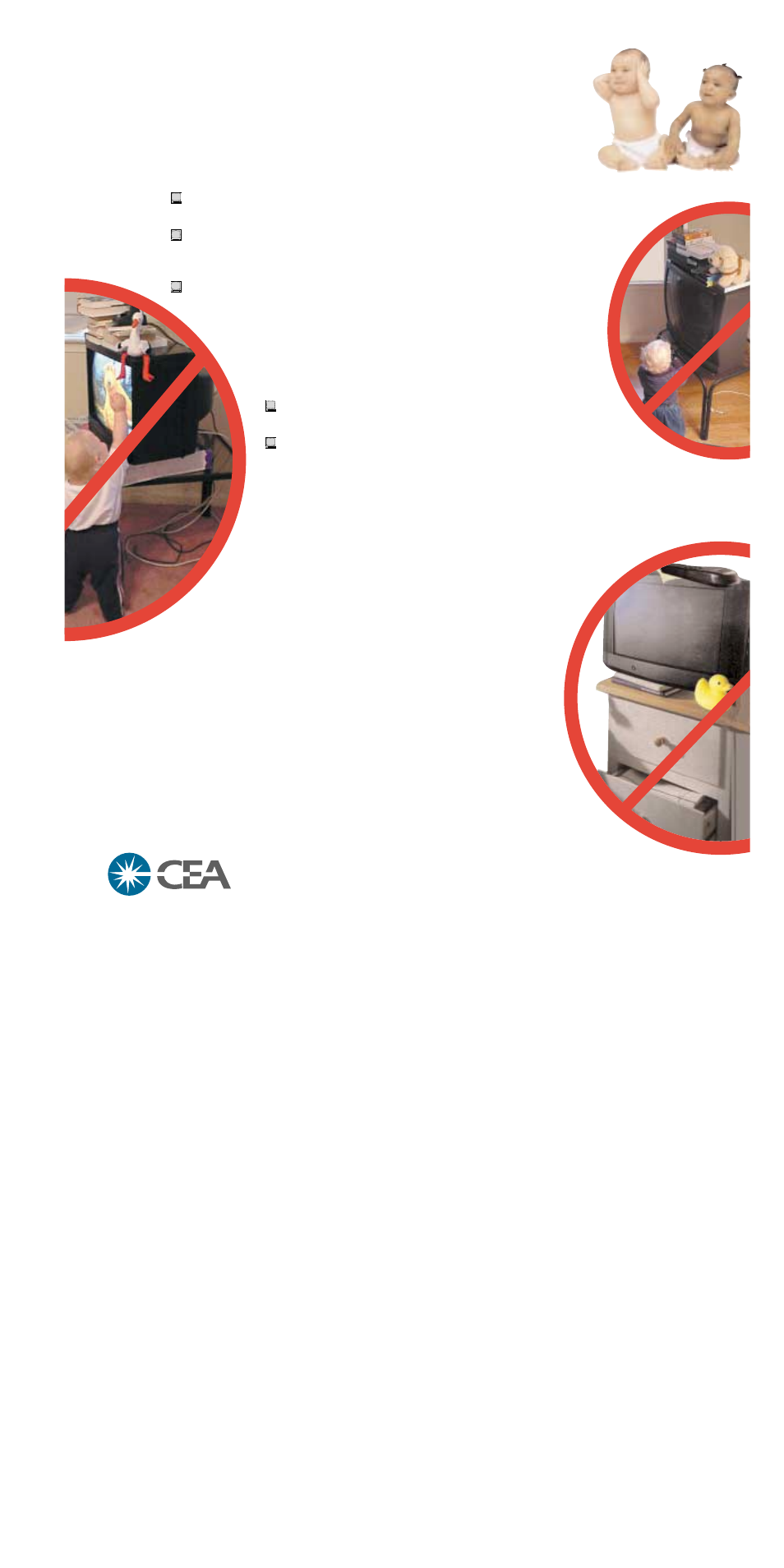 Child safety, It makes a difference where your tv stands, The issue | Sanyo cares, Tune into safety | Sanyo DS13390 User Manual | Page 44 / 44