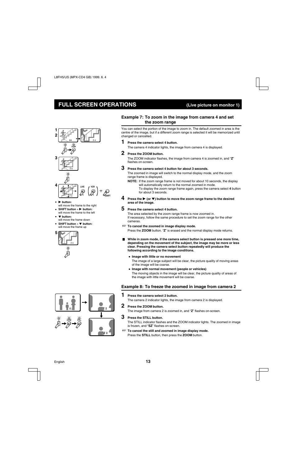 Full screen operations | Sanyo MPX-MD4 User Manual | Page 14 / 41