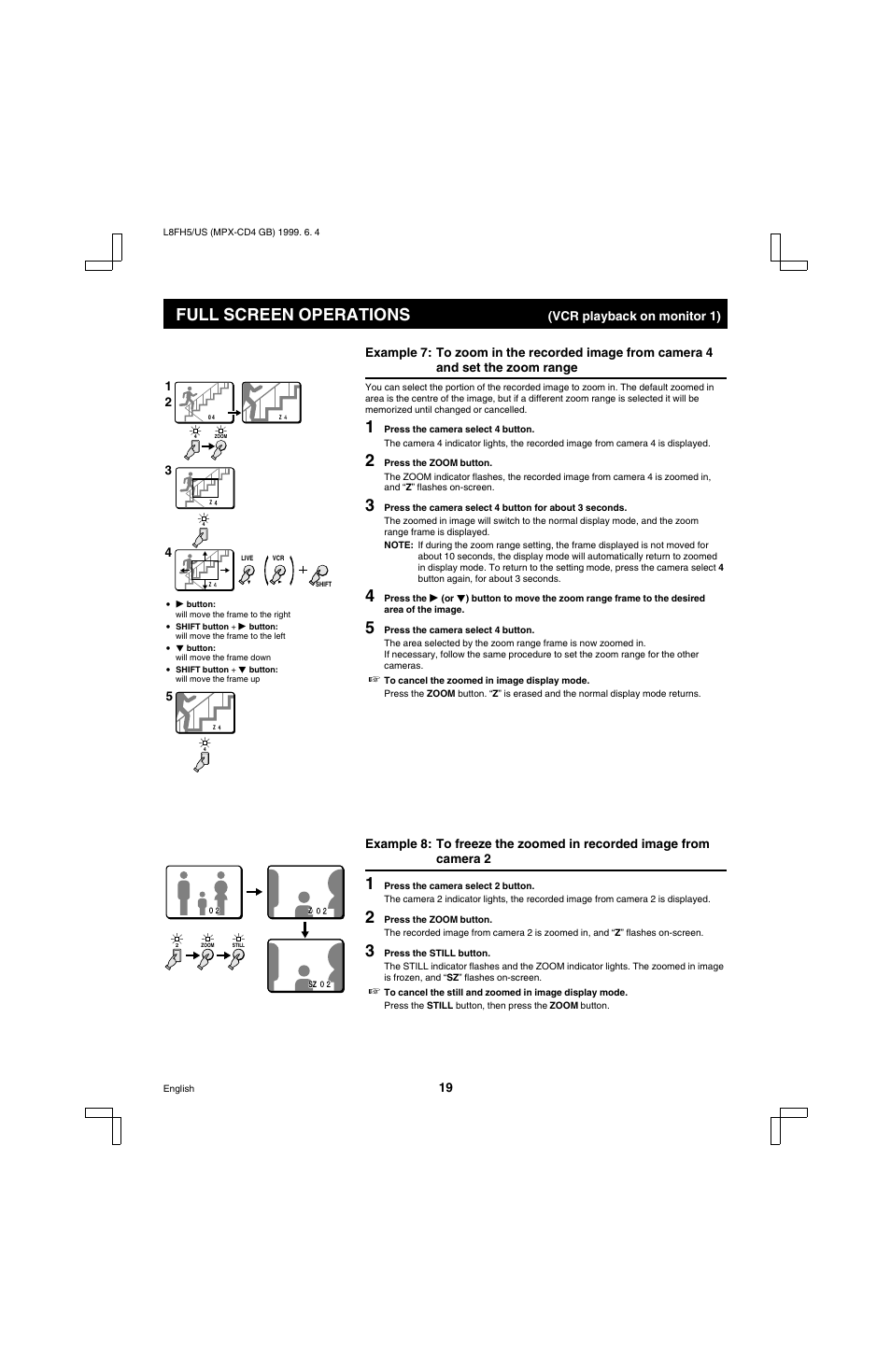Full screen operations | Sanyo MPX-MD4 User Manual | Page 20 / 41