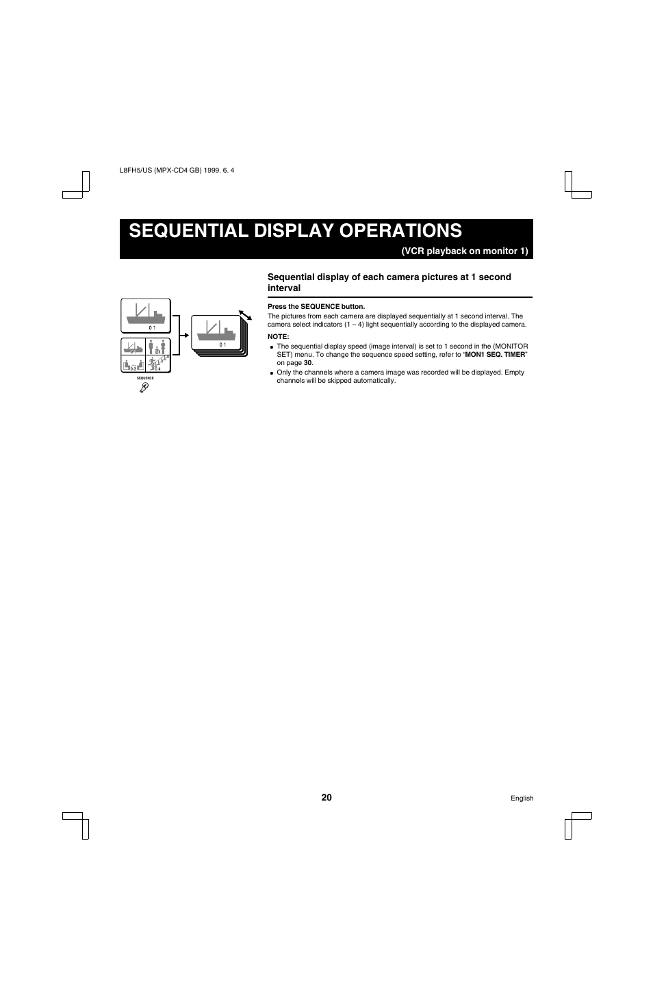 Sequential display operations | Sanyo MPX-MD4 User Manual | Page 21 / 41