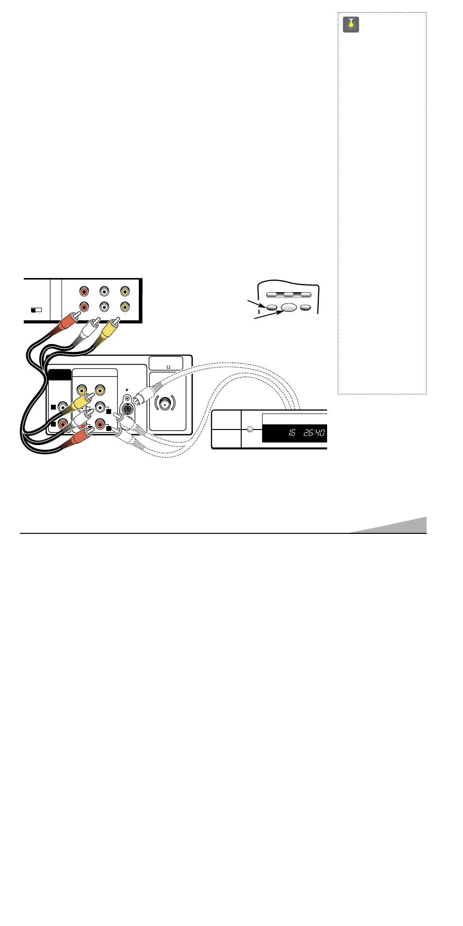 Using the a udio/ video input jacks, Quicktips | Sanyo AVM-3651G User Manual | Page 13 / 44