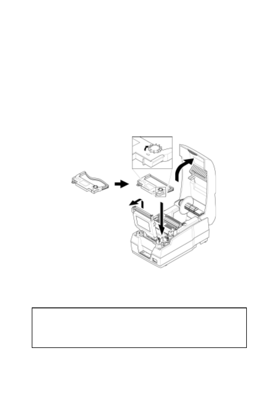 Chapter 3. installing the roll paper, 1. ribbon cassette installation | Sanyo SRP-270 User Manual | Page 8 / 37