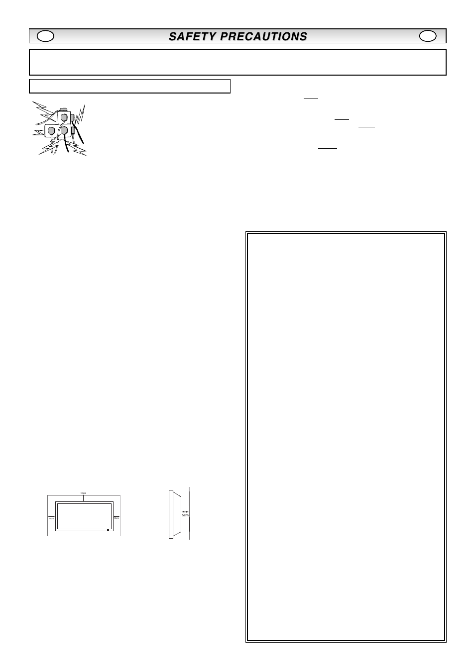 Safety, Safety precautions precautions, Installation and use | Important: (uk only) | Sanyo CE42LM5R User Manual | Page 2 / 68