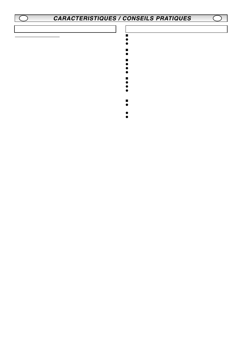 Caracteristiques / conseils pra, Caracteristiques / conseils pra tiques tiques, Caracteristiques | Conseils pratiques | Sanyo CE42LM5R User Manual | Page 22 / 68