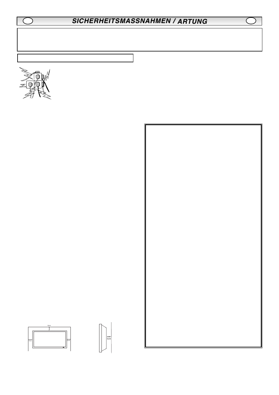 Sicherheitsmassnahmen, Sicherheitsmassnahmen / ar ar tung tung, Anschluß/ gebrauch | Sanyo CE42LM5R User Manual | Page 23 / 68