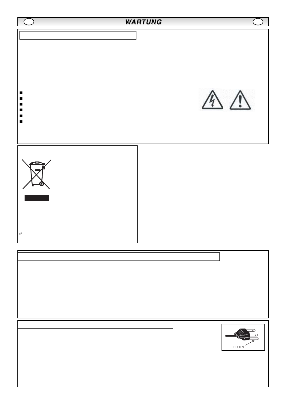 War ar tung tung, Wartung, Konformitätserklärung: nordamerika und kanada | Anforderungen an das wechselstrom-netzkabel | Sanyo CE42LM5R User Manual | Page 24 / 68