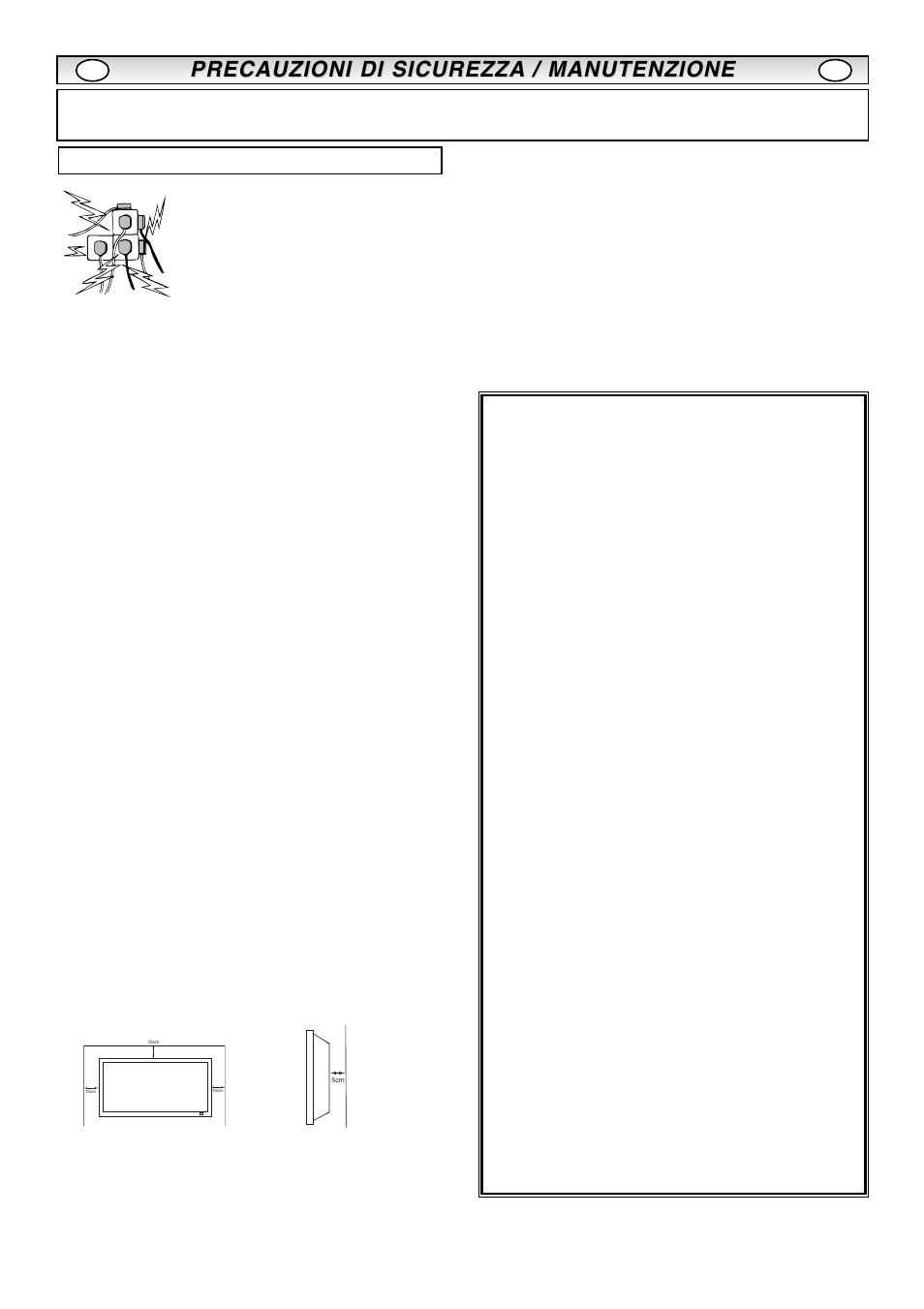 Precauzioni di sicurezza, Installazione / utilizzo | Sanyo CE42LM5R User Manual | Page 43 / 68